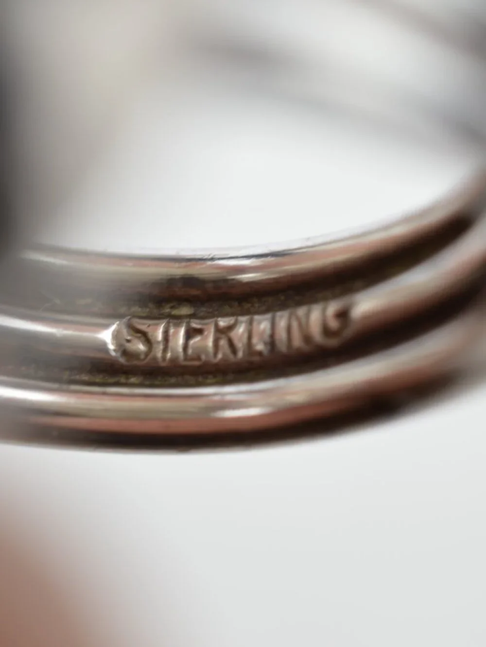 925 Sterling Silver Owyhee Picture Jasper Ring Size 5.75 Triple Wire Band 7.3g